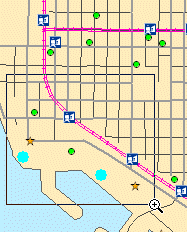 Zoom area for hotel and Seaport Village