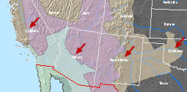 Map showing state name labels