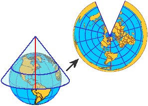 Conic map projection