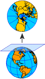 Planar map projection