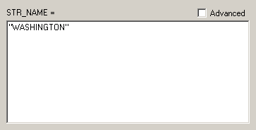 Field Calculator expression: STR_NAME="WASHINGTON"