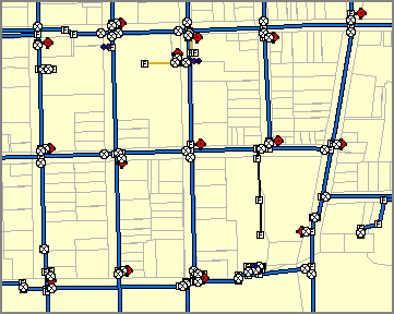 Map of an example geometric network